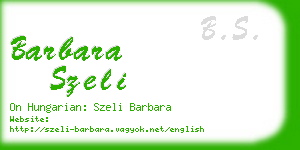 barbara szeli business card